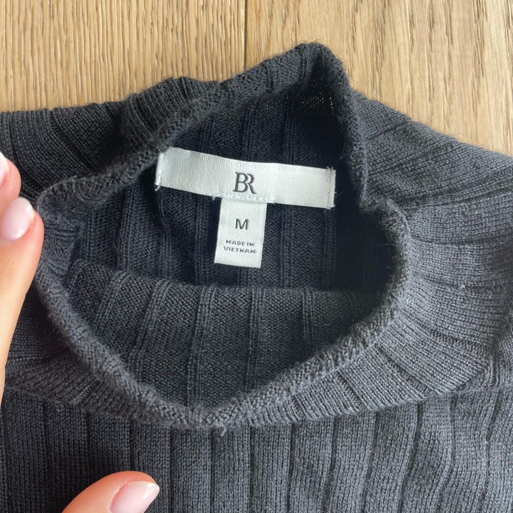 RIBBED MERINO MOCK-NECK TANK - Picture 4 of 4